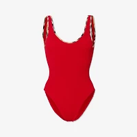 Faye Swimsuit in Red - Women, Nylon | Burberry® Official