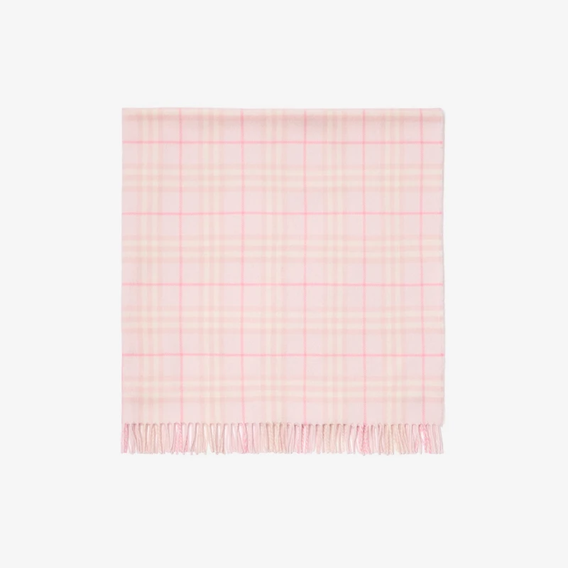Check Wool Baby Blanket in Ice pink - Children | Burberry® Official