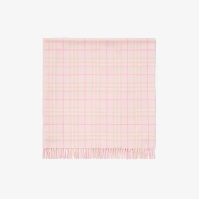 Check Wool Baby Blanket in Ice pink - Children | Burberry® Official