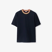 Logo Cotton T-shirt in Navy - Men | Burberry® Official