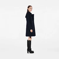 Mid-length Chelsea Heritage Trench Coat in Coal blue - Women, Cotton Gabardine | Burberry® Official