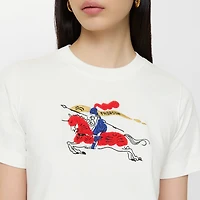 EKD Cotton T-shirt in Chalk white - Women | Burberry® Official