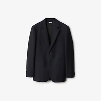Wool Tailored Jacket in Navy - Men | Burberry® Official