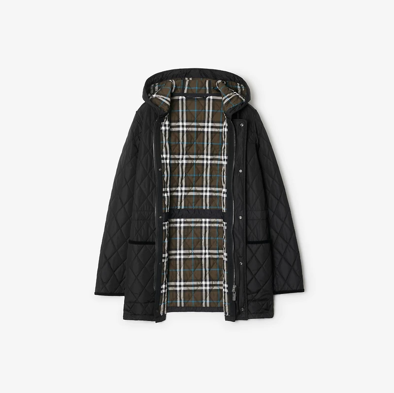 Quilted Nylon Parka in Black - Women | Burberry® Official