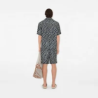 Relaxed Fit Knot Silk Poplin Shirt in Magnet - Men | Burberry® Official
