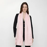 Wide Check Silk Scarf in Mallow pink | Burberry® Official