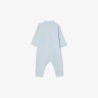 Stretch Cotton Three-piece Baby Gift Set in Bright sky blue - Children | Burberry® Official