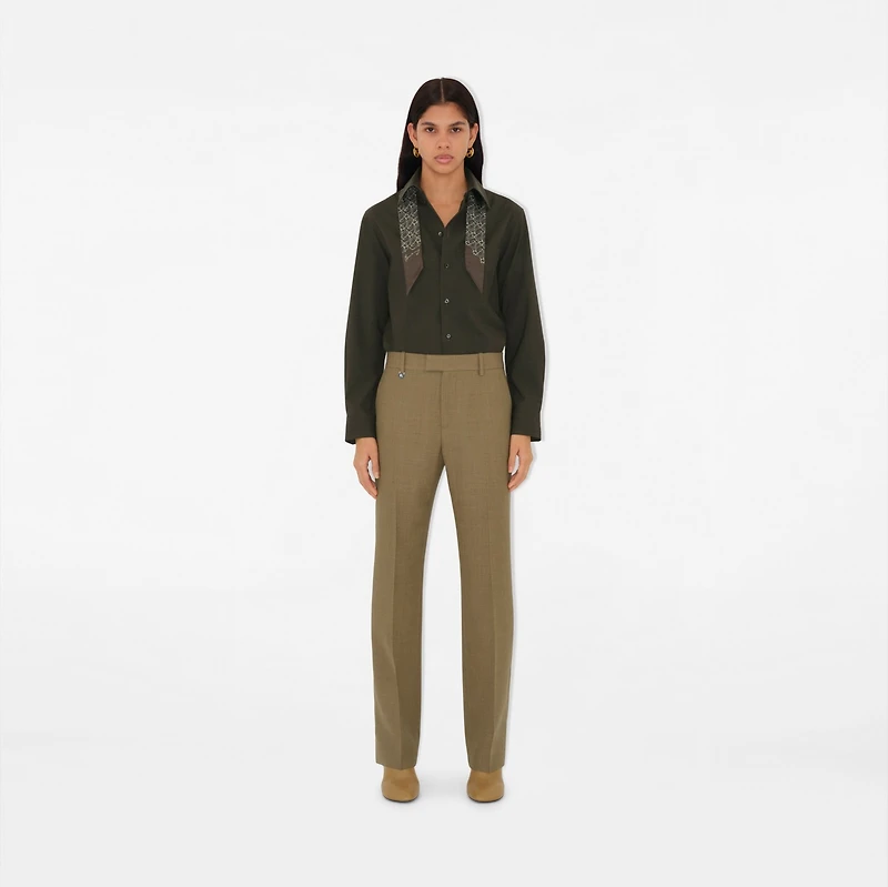 Skinny B Charm Silk Scarf in Juniper | Burberry® Official