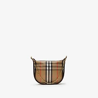 Mini Highlands Chain Bag in Sand beige - Women, Cotton, Linen | Burberry® Official