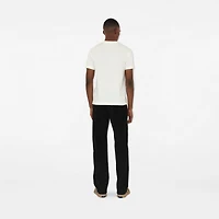 Check Label Cotton T-shirt in Chalk white - Men | Burberry® Official
