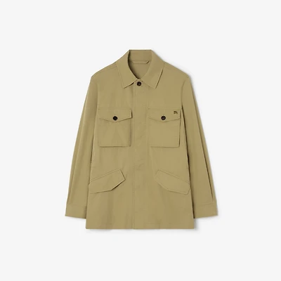 Cotton Twill Bradmore Jacket in Sparrow beige - Men | Burberry® Official