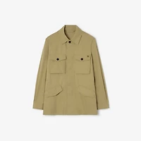 Cotton Twill Bradmore Jacket in Sparrow beige - Men | Burberry® Official