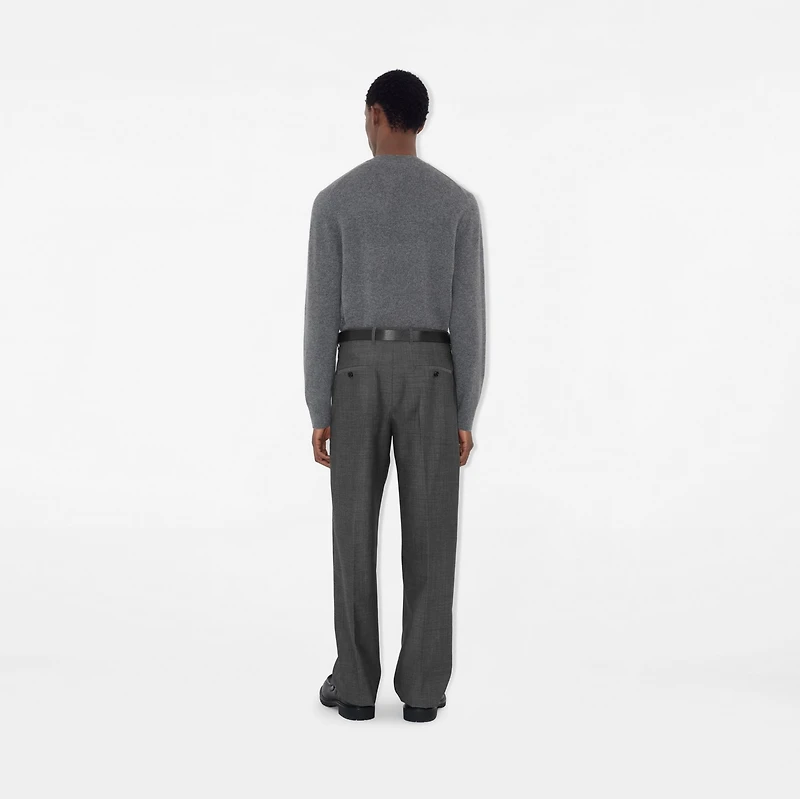 Cashmere Blend Sweater in Grey - Men | Burberry® Official