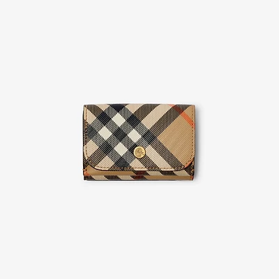 Check Compact Wallet in Sand - Women | Burberry® Official