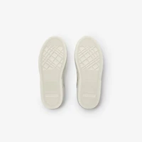 Check and Leather Sneakers in Breeze - Children | Burberry® Official