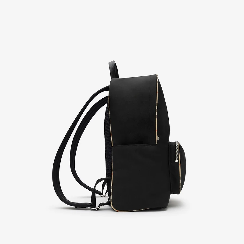 Check Trim Backpack in Black - Men, Technical | Burberry® Official