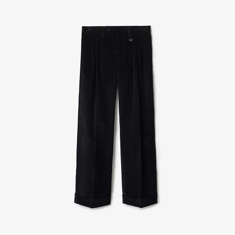 Corduroy Trousers in Twilight blue - Men, Cotton | Burberry® Official