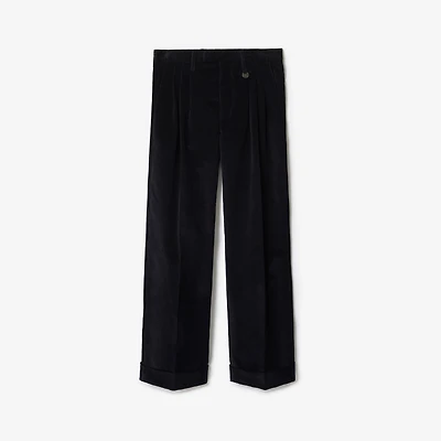Corduroy Trousers in Twilight blue - Men, Cotton | Burberry® Official