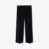 Corduroy Trousers in Twilight blue - Men, Cotton | Burberry® Official