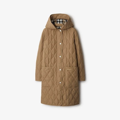 Quilted Coat in Camel - Women | Burberry® Official