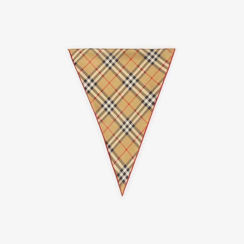 Check Silk Scarf in Sand beige | Burberry® Official