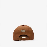 EKD Crest Gabardine Baseball Cap in Ginger brown - Men | Burberry® Official