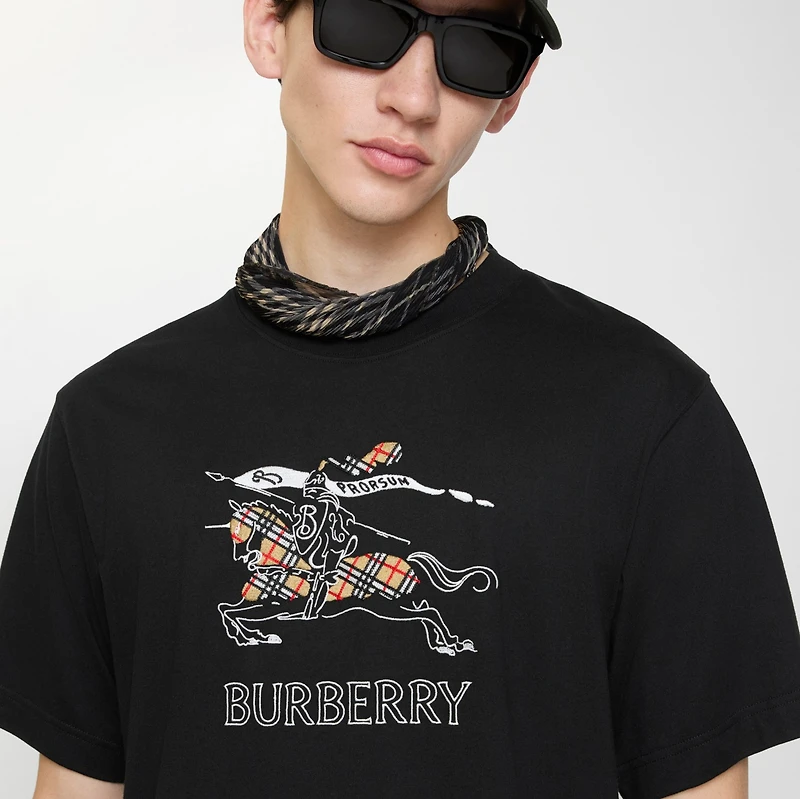 EKD Sketch Cotton T-shirt in Black - Men | Burberry® Official