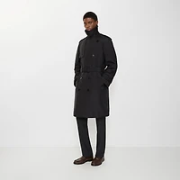 Long Cotton Nylon Padded Trench Coat in Black - Men | Burberry® Official
