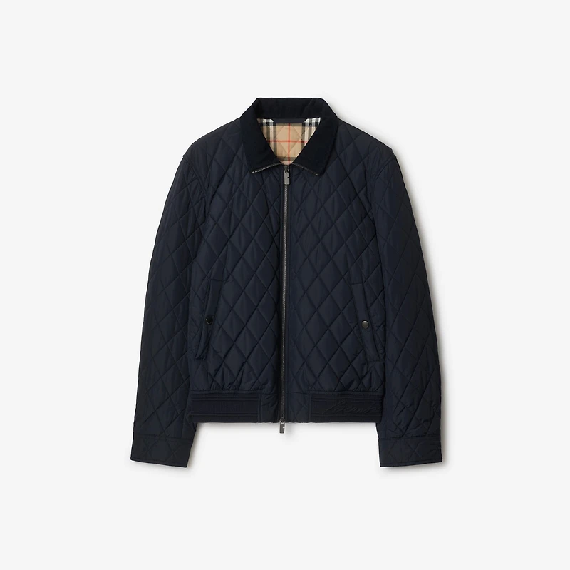 Quilted Nylon Jacket in Navy - Men | Burberry® Official