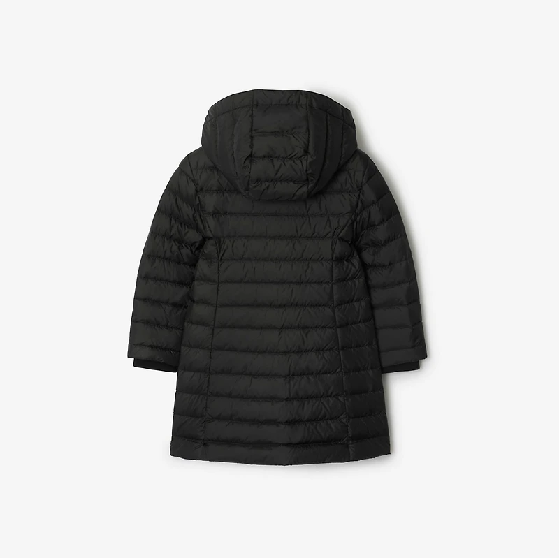 Hooded Puffer Coat in Black | Burberry® Official