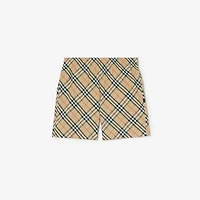 Check Swim Shorts in Sand beige - Men, Nylon | Burberry® Official
