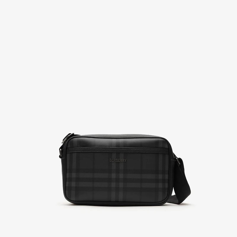 City Check Crossbody Bag in Iron grey - Men, Cotton, Technical | Burberry® Official