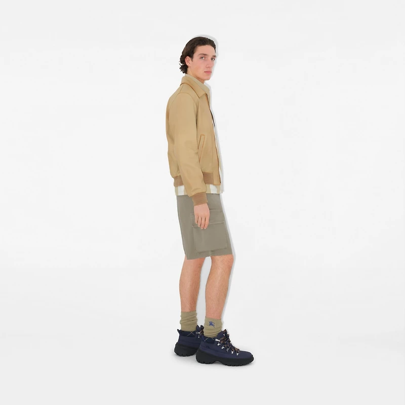 Cotton Cargo Shorts in Quill - Men | Burberry® Official