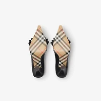 Embossed Cameo Fringe Pumps​ in Moat green - Women | Burberry® Official