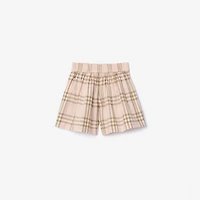 Check Cotton Shorts in Archive pink | Burberry® Official