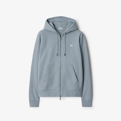 Knight Stamp Cotton Zip Hoodie in Gale grey - Men | Burberry® Official
