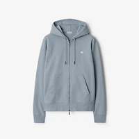 Knight Stamp Cotton Zip Hoodie in Gale grey - Men | Burberry® Official