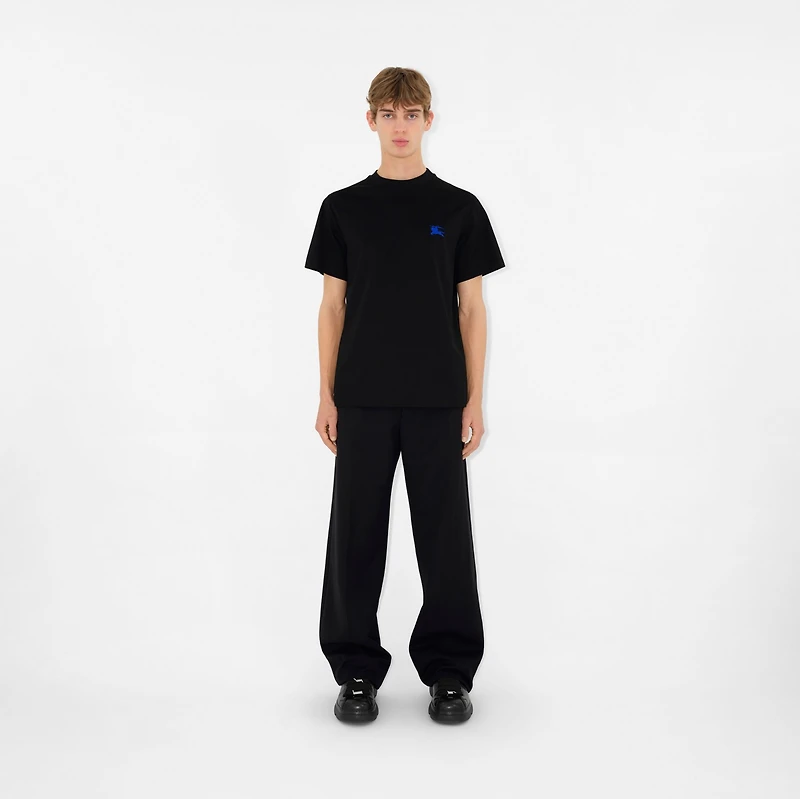 Cotton T-shirt in Black - Men | Burberry® Official