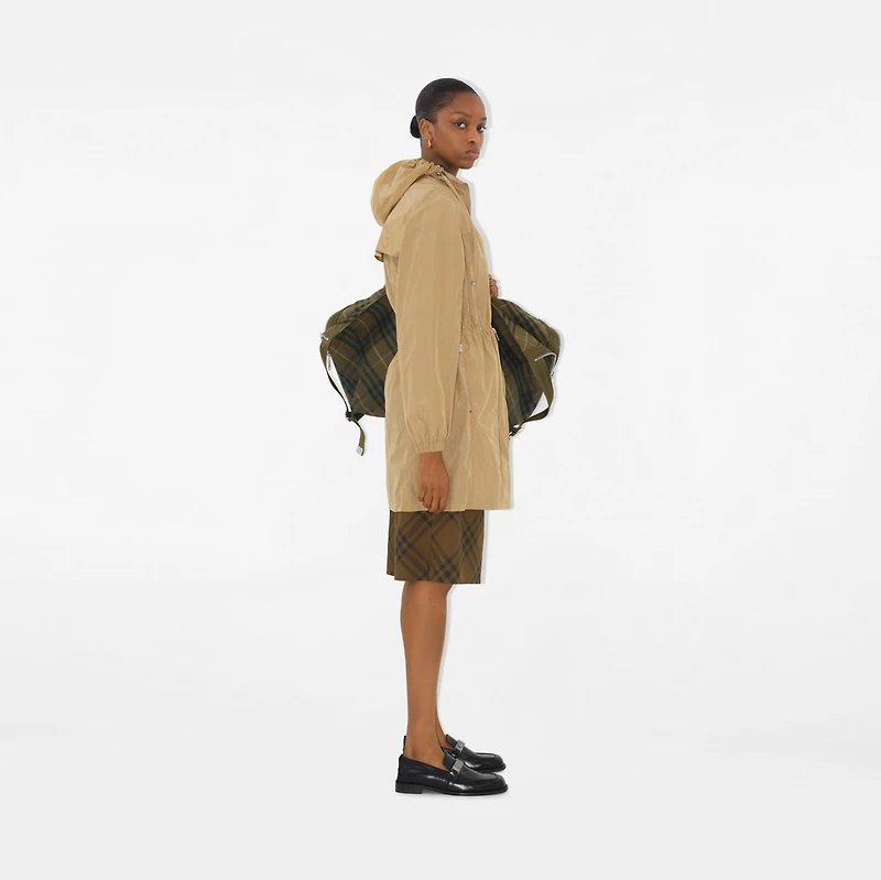Nylon Cotton Parka in Cracker - Women | Burberry® Official