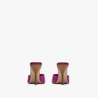 Suede Cabana Mules in Urchin - Women | Burberry® Official