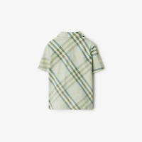 Check Cotton Shirt in Breeze | Burberry® Official