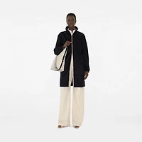 Long Checker-tape Nylon Parka in Black - Women | Burberry® Official
