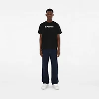 Logo Cotton T-shirt in Black - Men | Burberry® Official