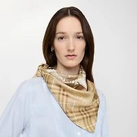 Archive Knight Silk Scarf in Finch beige | Burberry® Official