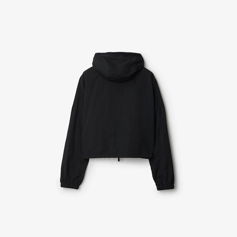 Cropped Knight Nylon Jacket in Black - Women | Burberry® Official