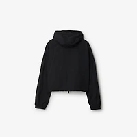 Cropped Knight Nylon Jacket in Black - Women | Burberry® Official