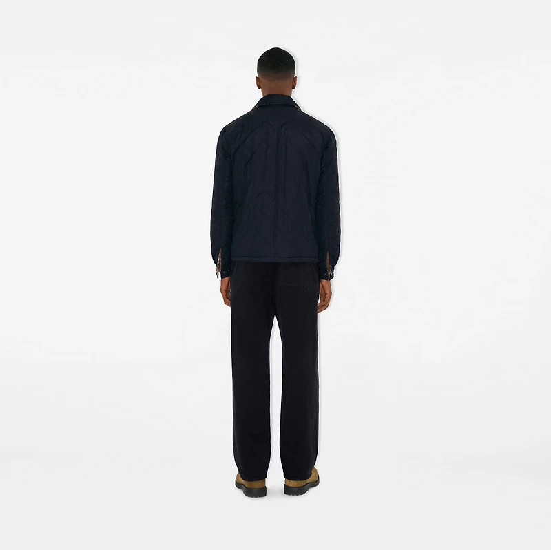 Reversible Quilted Nylon Overshirt in Navy - Men | Burberry® Official