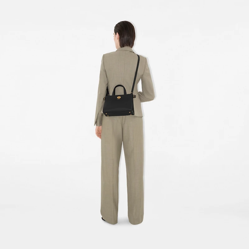 Mini Cotswolds Tote in Black - Women, Leather | Burberry® Official
