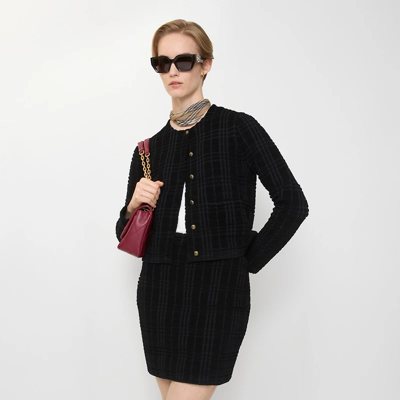 Wool Blend Mini Skirt in Black - Women | Burberry® Official