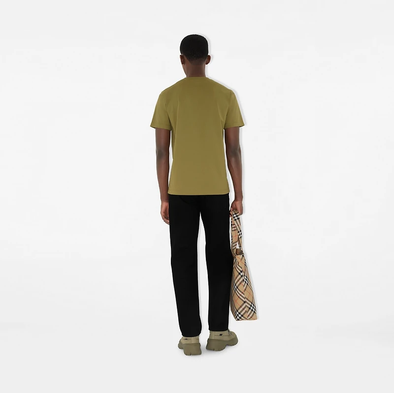 Cotton T-shirt in Estate green - Men | Burberry® Official